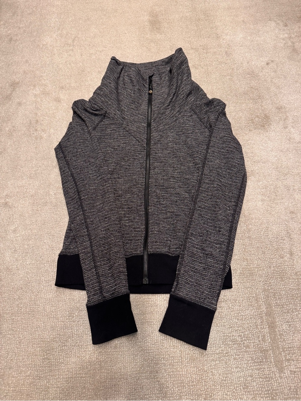 LuLuLemon Heathered Gray Zip-Front Women's Workout Jacket